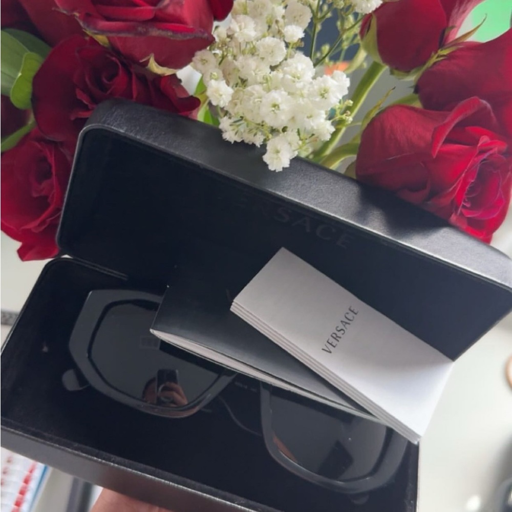 Versace Black and Gold Sunglasses